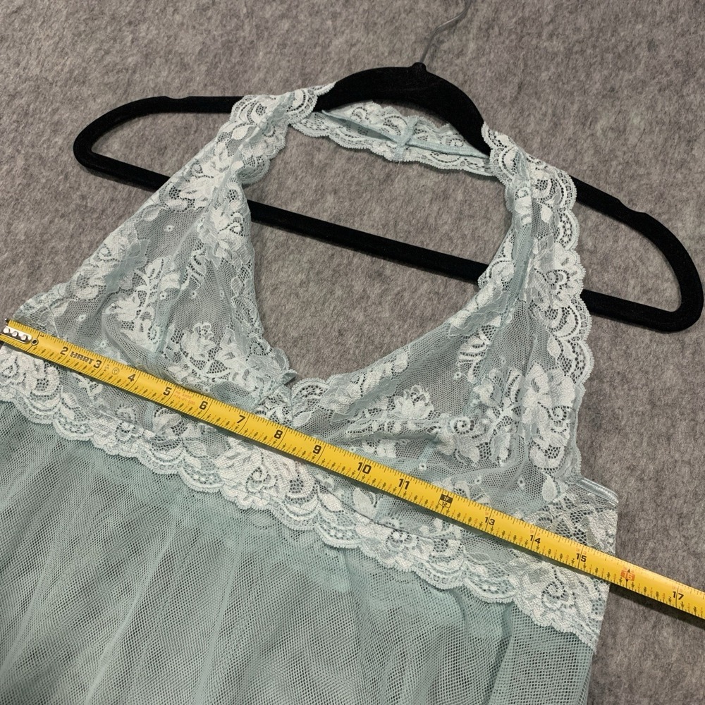 Y2K Victoria Secret Babydoll Top Sheer Lace V-Neck Lingerie Nightie Sz L - Picture 7 of 10
